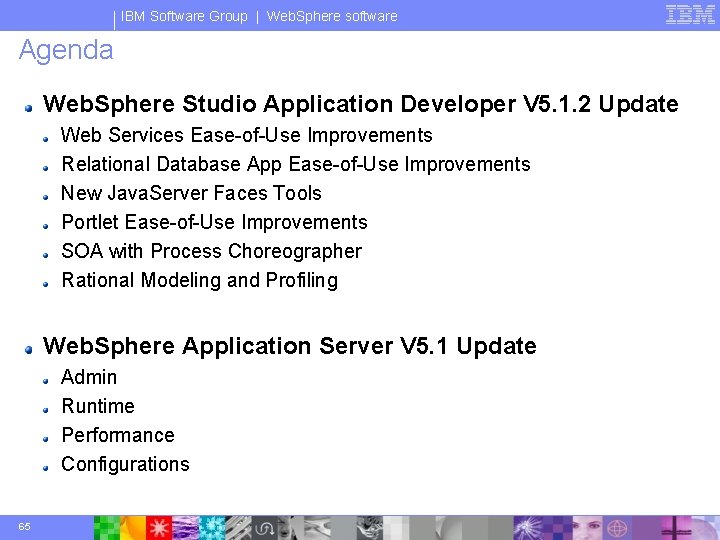 IBM Software Group | Web. Sphere software Agenda Web. Sphere Studio Application Developer V