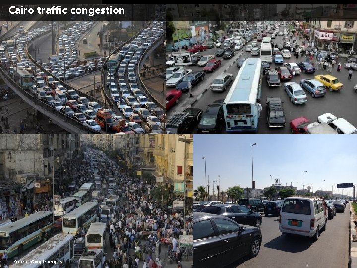Cairo traffic congestion Source: Google images 