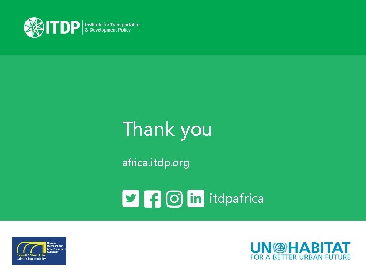 Thank you africa. itdp. org itdpafrica 