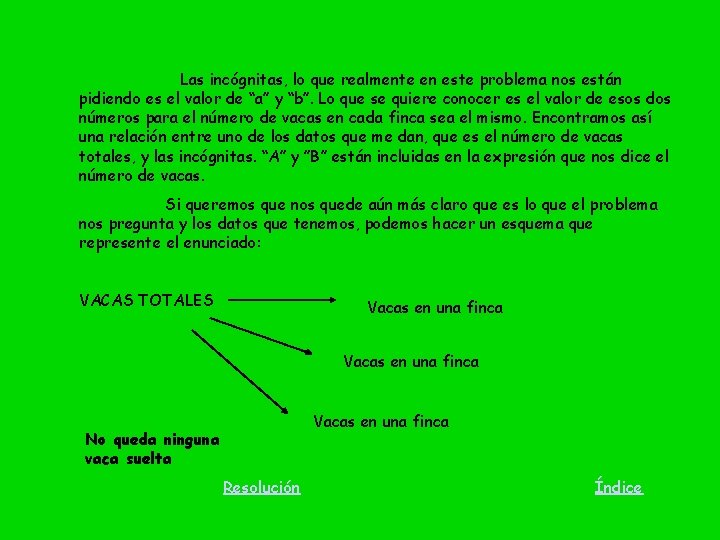 Las incógnitas, lo que realmente en este problema nos están pidiendo es el valor