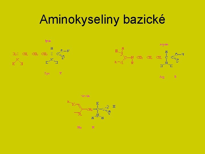 Aminokyseliny bazické 
