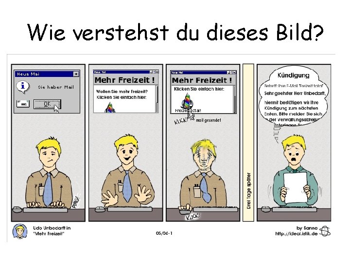 Wie verstehst du dieses Bild? 