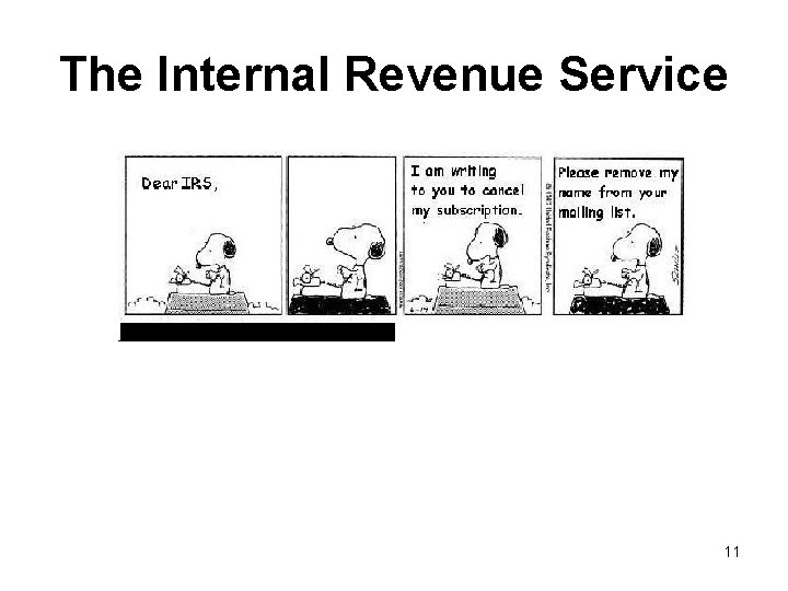The Internal Revenue Service 11 