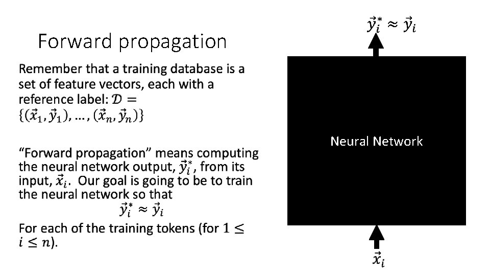 Forward propagation • Neural Network 