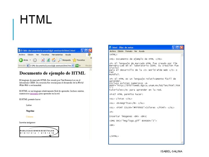 HTML ISABEL GALINA 