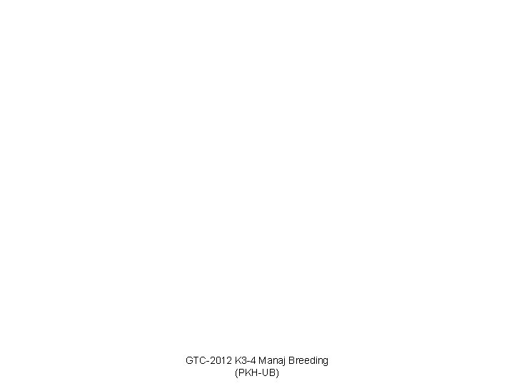 GTC-2012 K 3 -4 Manaj Breeding (PKH-UB) 