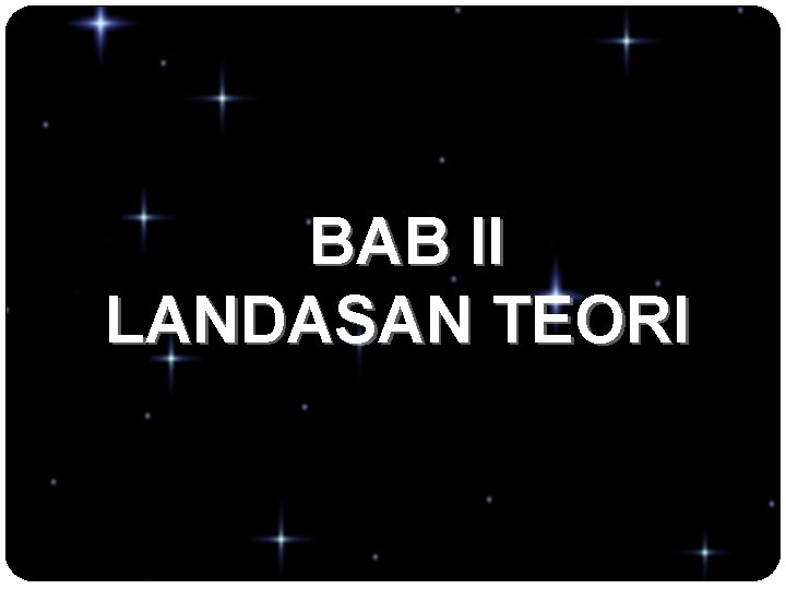 BAB II LANDASAN TEORI 