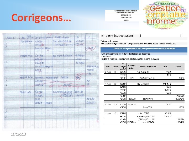 Corrigeons… 16/02/2017 