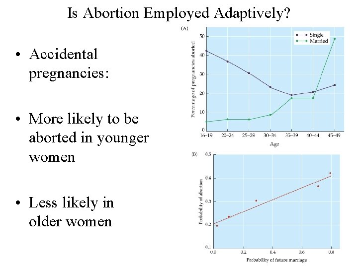 Is Abortion Employed Adaptively? • Accidental pregnancies: • More likely to be aborted in