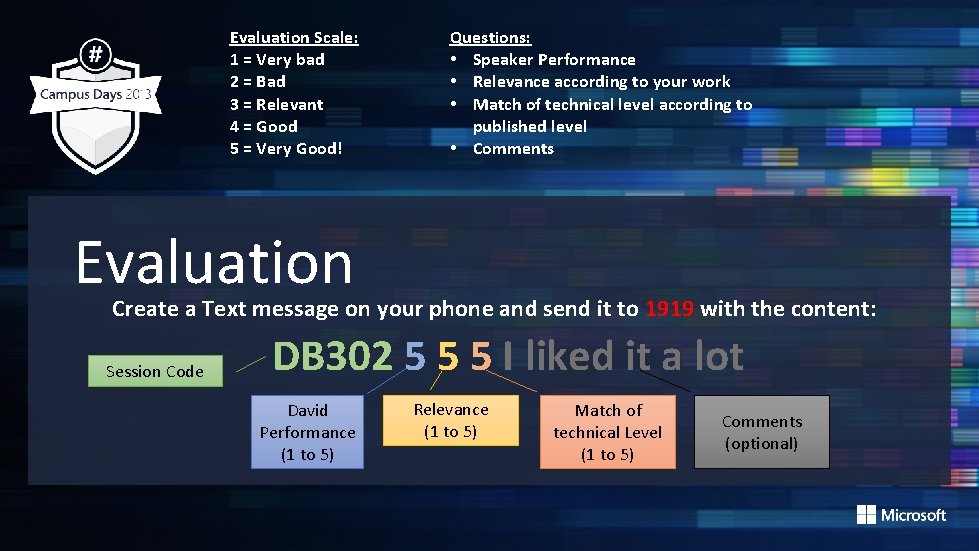 Evaluation Scale: 1 = Very bad 2 = Bad 3 = Relevant 4 = Evaluation Scale: 1 = Very bad 2 = Bad 3 = Relevant 4 =