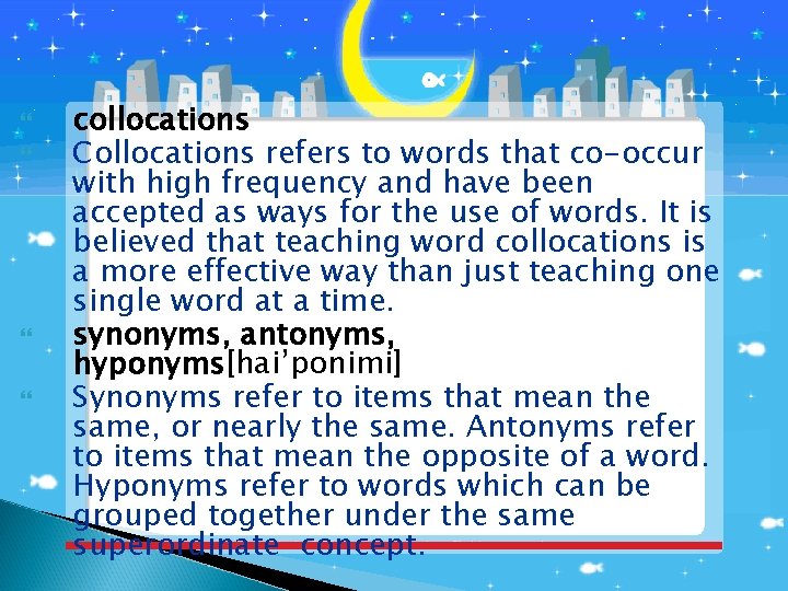  collocations Collocations refers to words that co-occur with high frequency and have been