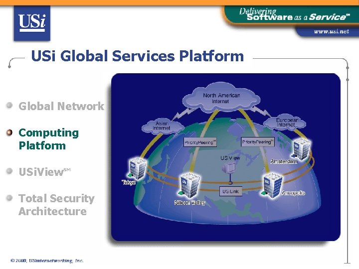 USi Global Services Platform Global Network Computing Platform USi. View. SM Total Security Architecture
