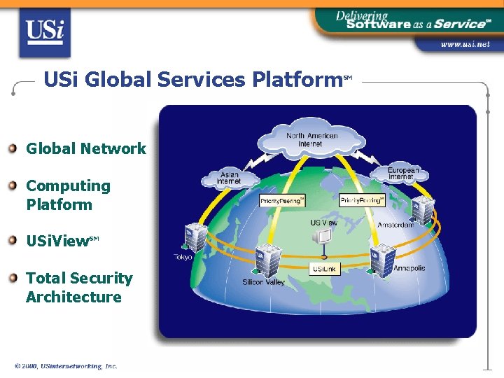 USi Global Services Platform Global Network Computing Platform USi. View. SM Total Security Architecture