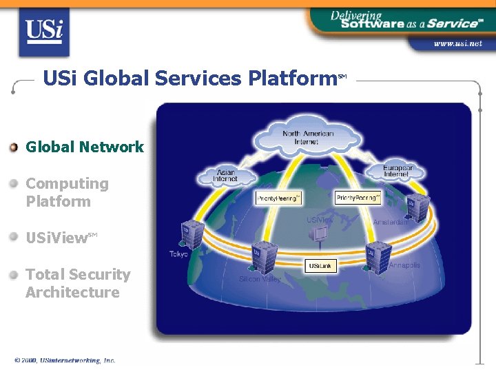 USi Global Services Platform Global Network Computing Platform USi. View. SM Total Security Architecture