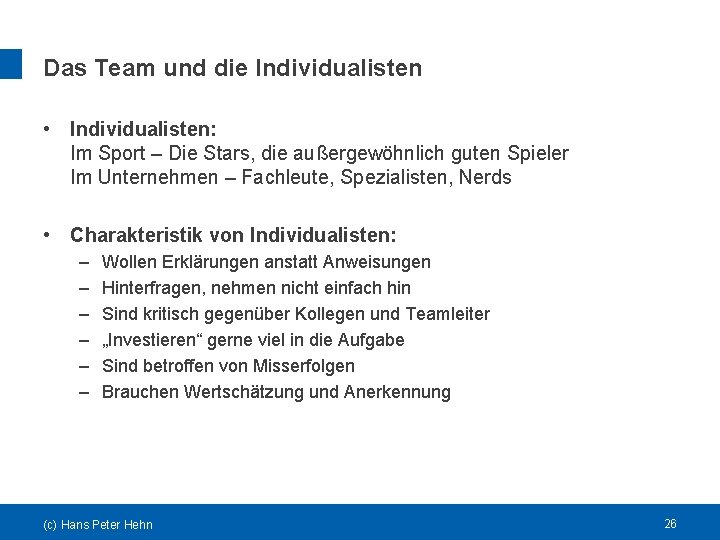 Das Team und die Individualisten • Individualisten: Im Sport – Die Stars, die außergewöhnlich