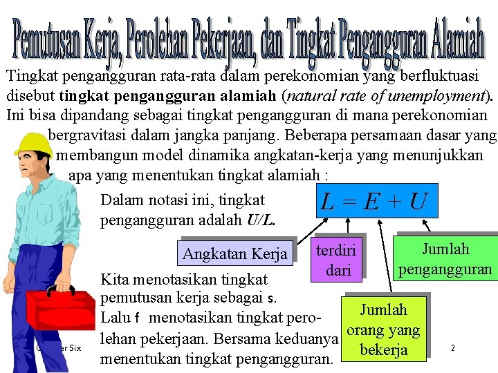 Tingkat pengangguran rata-rata dalam perekonomian yang berfluktuasi disebut tingkat pengangguran alamiah (natural rate of