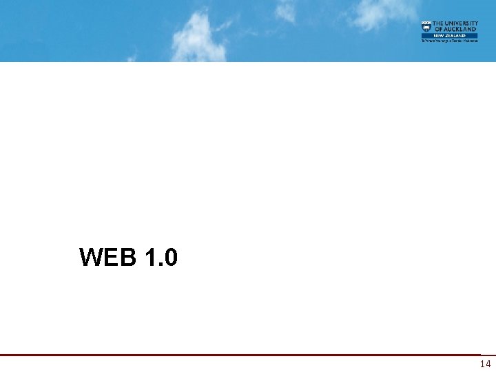 WEB 1. 0 14 