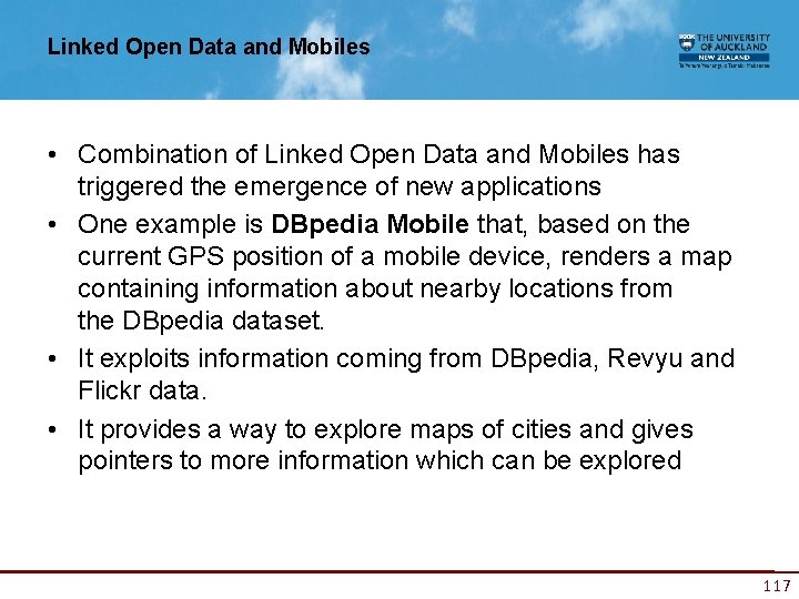 Linked Open Data and Mobiles • Combination of Linked Open Data and Mobiles has