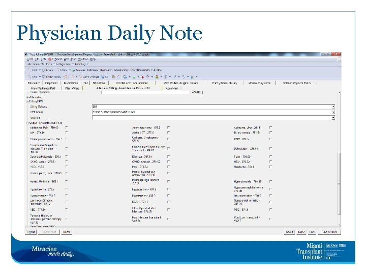 Physician Daily Note 