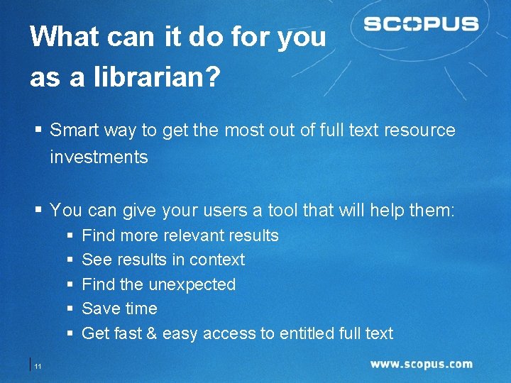 What can it do for you as a librarian? § Smart way to get