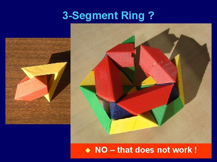 3 -Segment Ring ? u NO – that does not work ! 