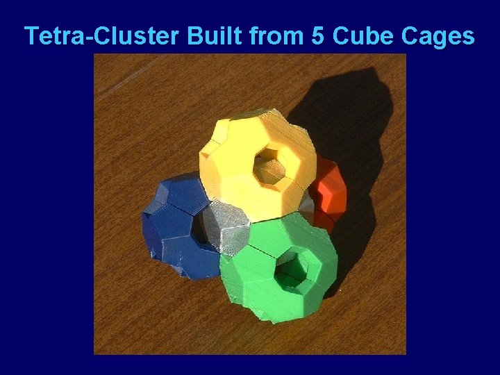 Tetra-Cluster Built from 5 Cube Cages 