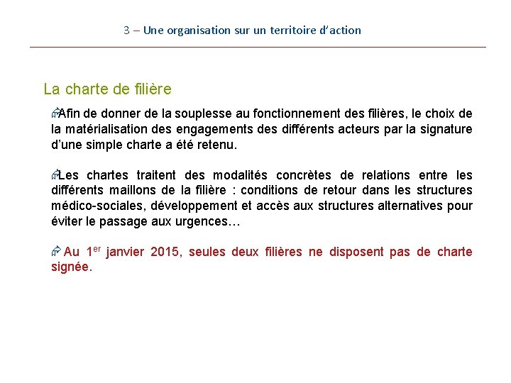 3 – Une organisation sur un territoire d’action La charte de filière ÆAfin de