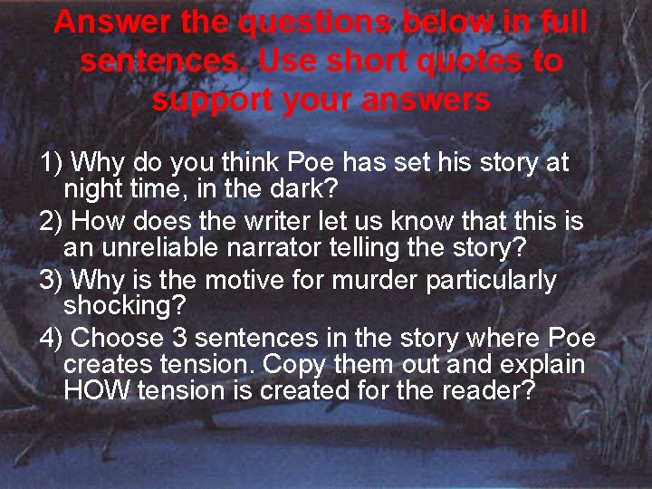 Answer the questions below in full sentences. Use short quotes to support your answers