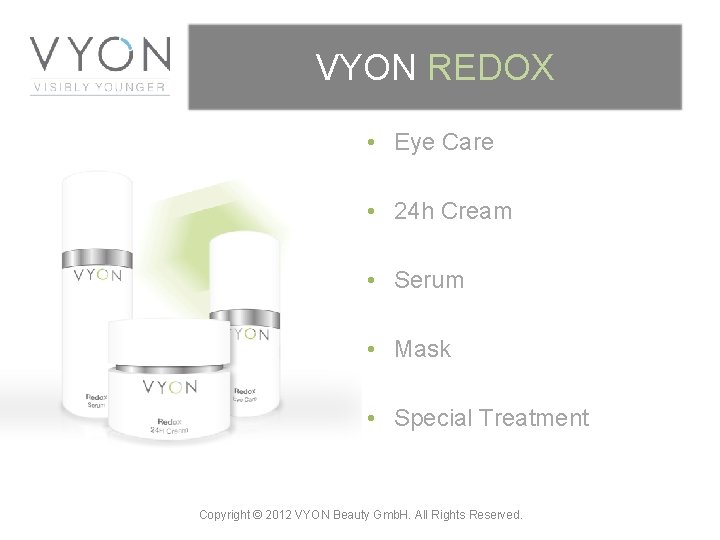 VYON REDOX • Eye Care • 24 h Cream • Serum • Mask •