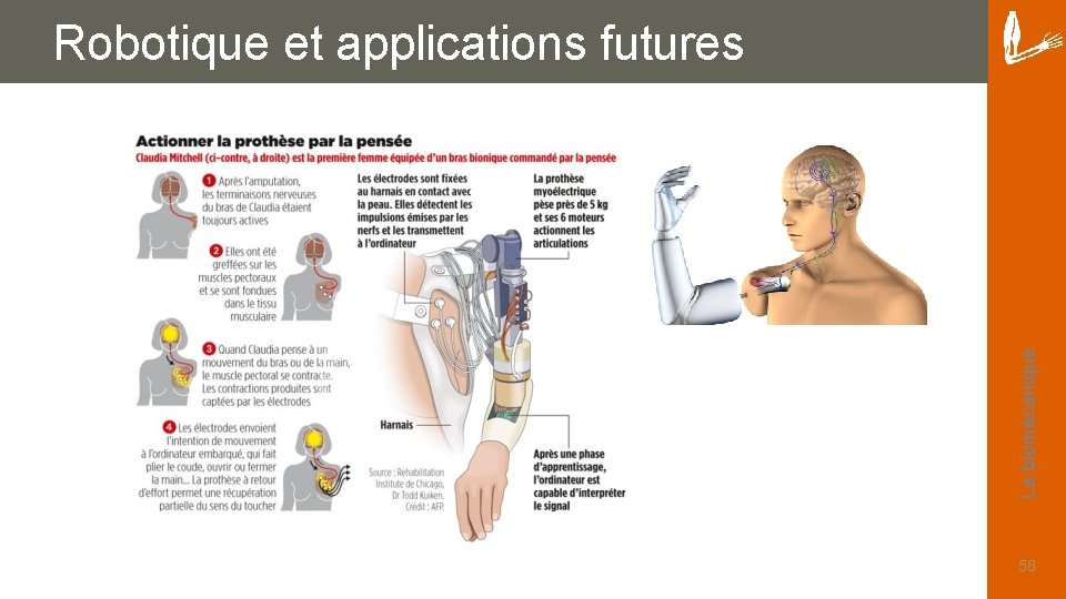 La biomécanique Robotique et applications futures 58 