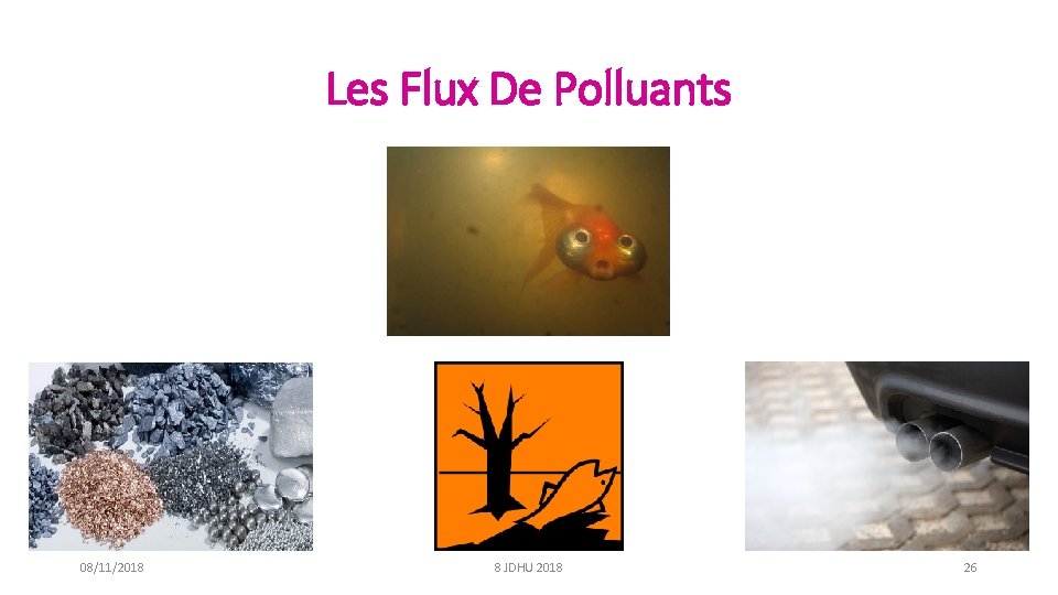 Les Flux De Polluants 08/11/2018 8 JDHU 2018 26 