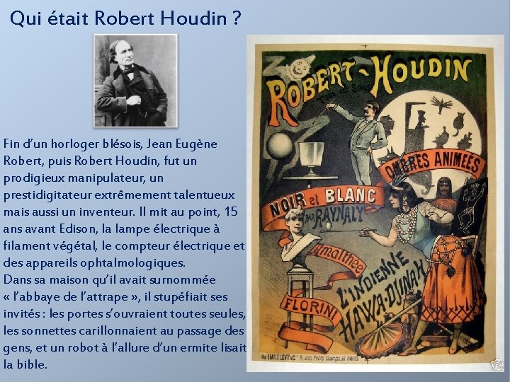 Qui était Robert Houdin ? Fin d’un horloger blésois, Jean Eugène Robert, puis Robert