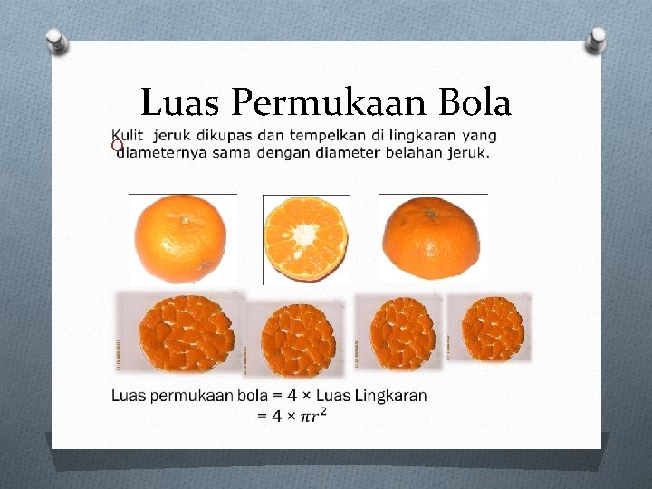 Luas Permukaan Bola O 