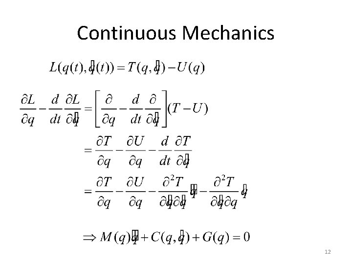 Continuous Mechanics 12 