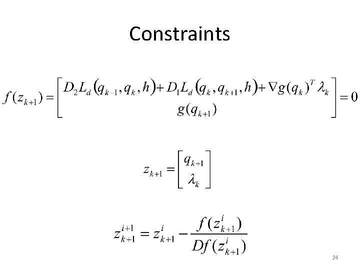 Constraints 24 