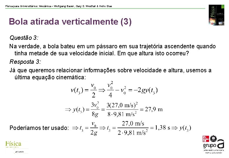 Física para Universitários: Mecânica – Wolfgang Bauer, Gary D. Westfall & Helio Dias Bola