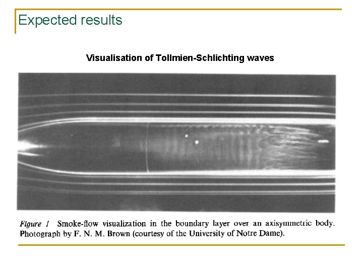 Expected results Visualisation of Tollmien-Schlichting waves 