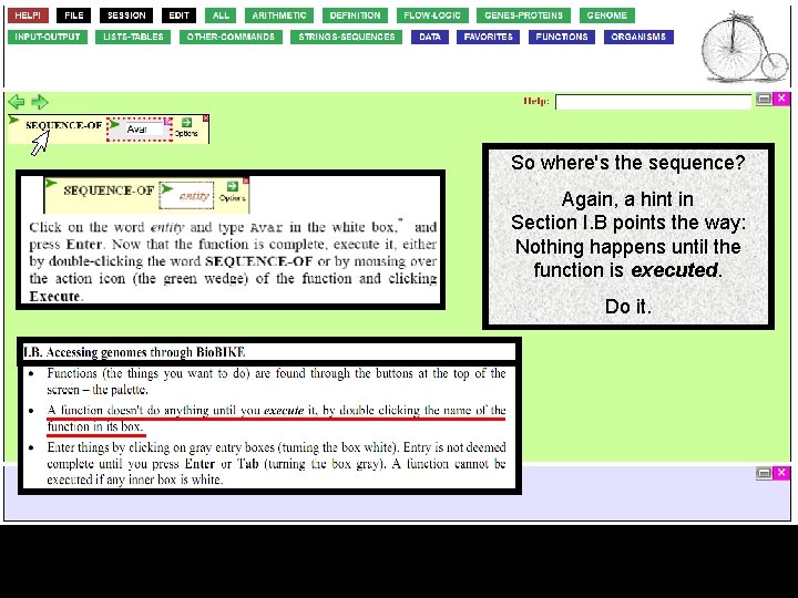 So where's the sequence? Again, a hint in Section I. B points the way: