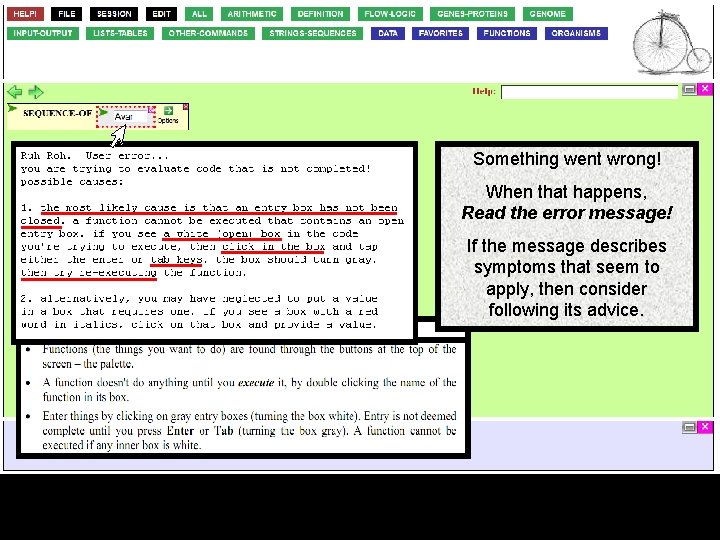 Something went wrong! When that happens, Read the error message! If the message describes