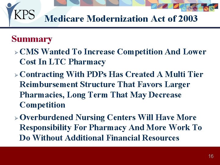 Medicare Modernization Act of 2003 Summary CMS Wanted To Increase Competition And Lower Cost