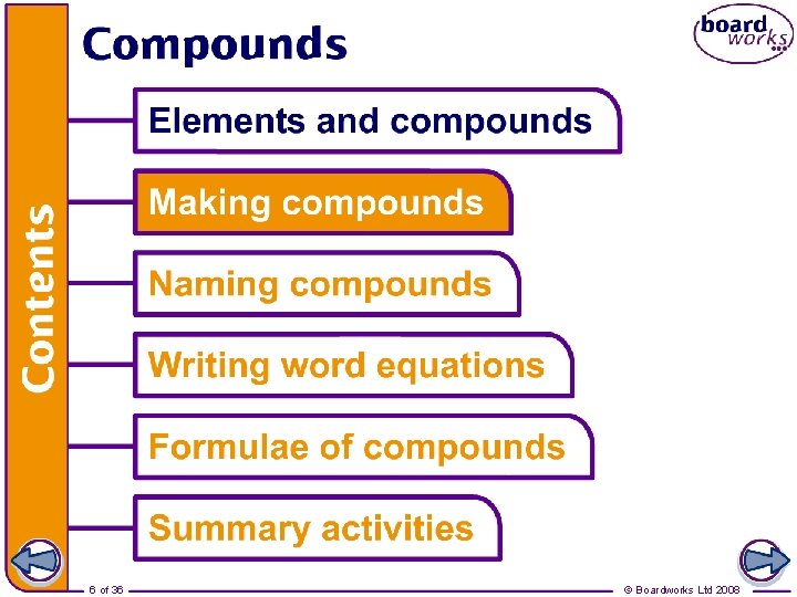 Combining elements There are many different materials in