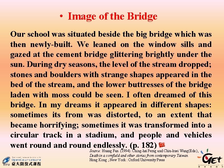  • Image of the Bridge Our school was situated beside the big bridge