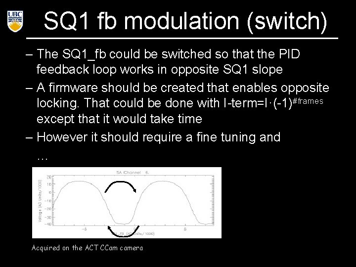 SQ 1 fb modulation (switch) – The SQ 1_fb could be switched so that