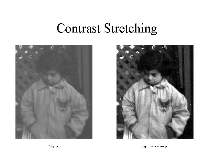 Contrast Stretching Contrast Stretching
