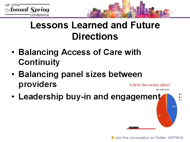 Lessons Learned and Future Directions • Balancing Access of Care with Continuity • Balancing