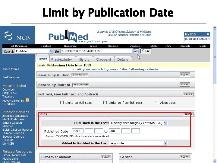 Limit by Publication Date 