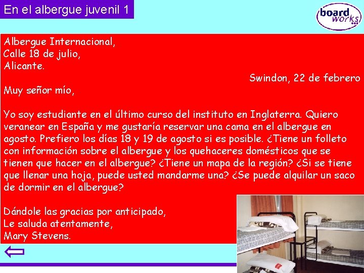 En el albergue juvenil 1 Albergue Internacional, Calle 18 de julio, Alicante. Muy señor