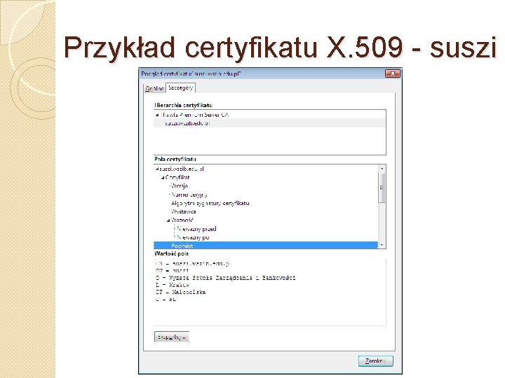 Przykład certyfikatu X. 509 - suszi 