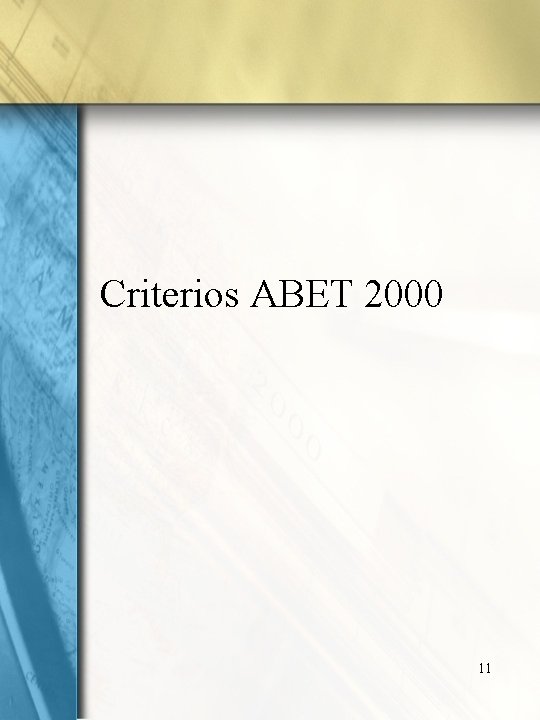 Criterios ABET 2000 11 