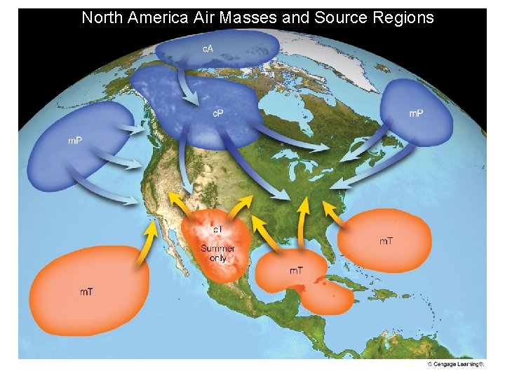 North America Air Masses and Source Regions 